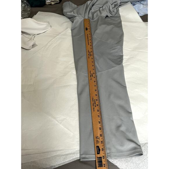 Nike mens size L baseball pants grey buttonfly pockets - Picture 5 of 7